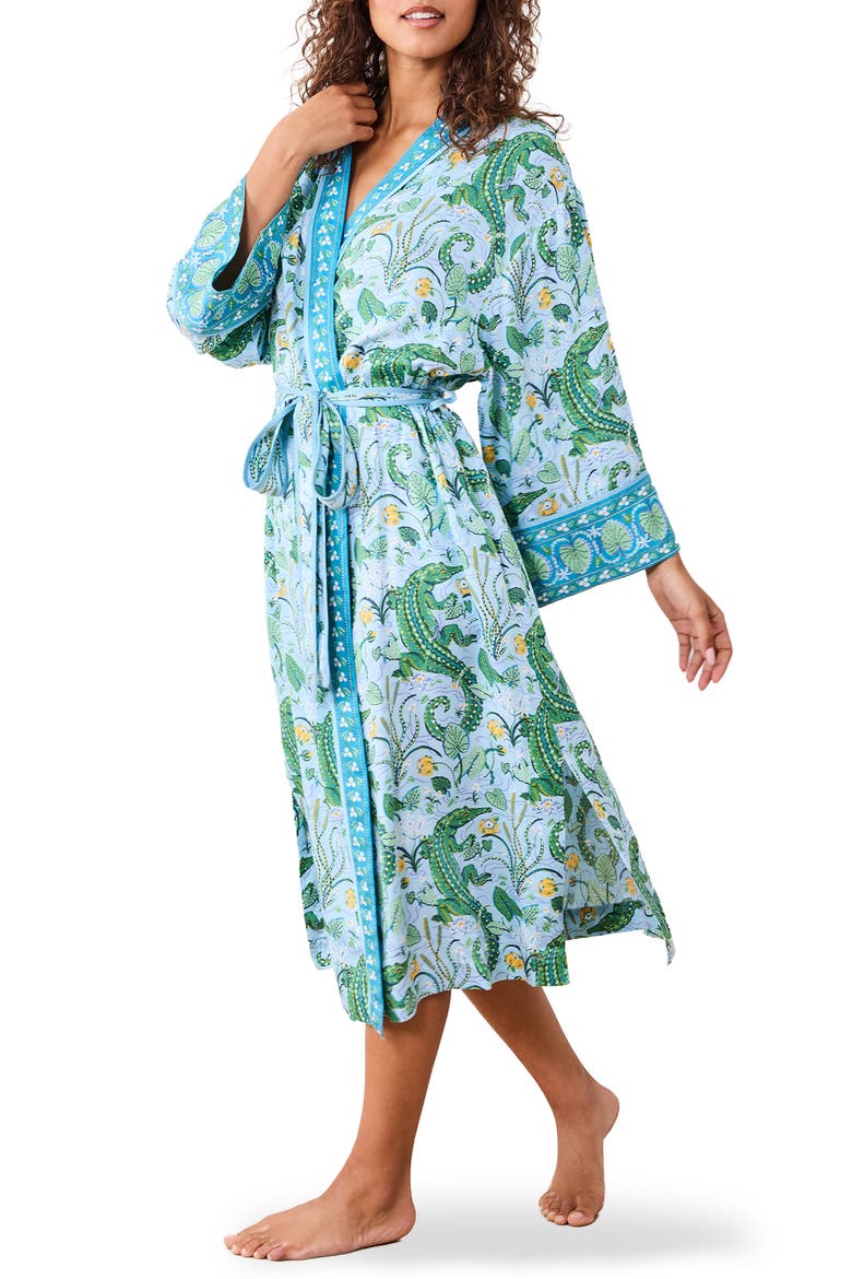 Satin Robe, Main, color, BLUE LAGOON