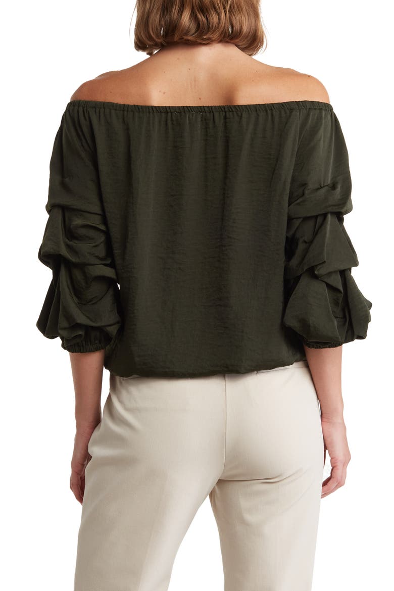Off the Shoulder Top, Alternate, color, PINE FOREST