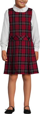 Lands' End Girls Plus Top of Knee Plaid Jumper
