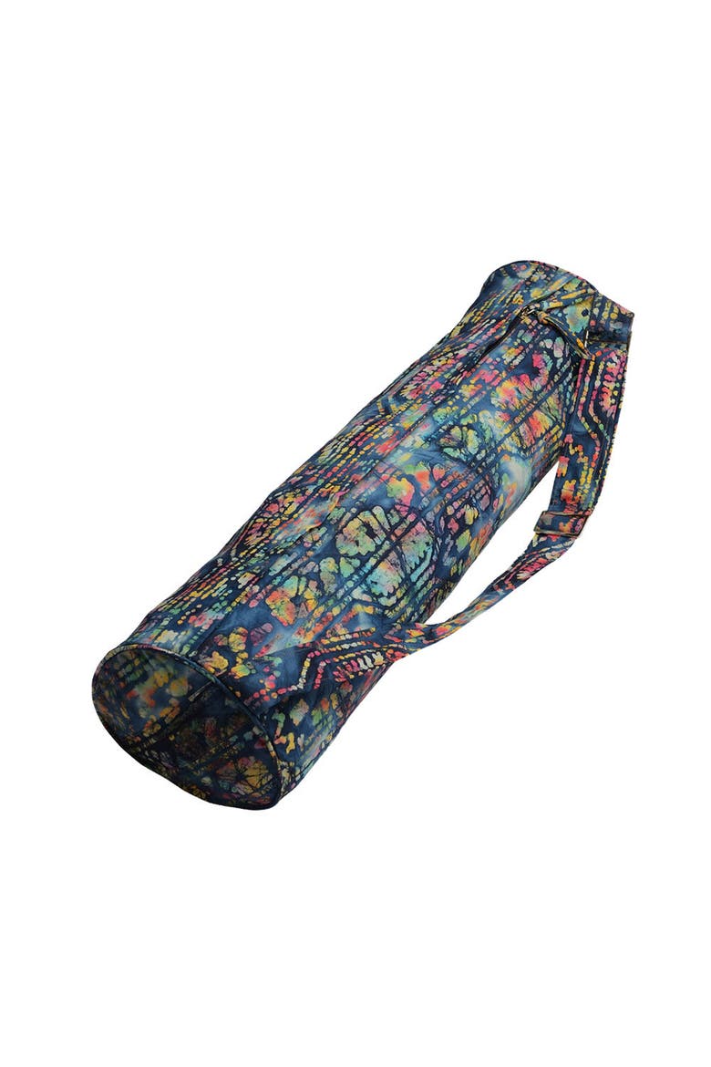 Batik Yoga Mat Bag, Main, color, Blue