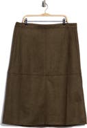 MAX STUDIO A-Line Faux Suede Skirt