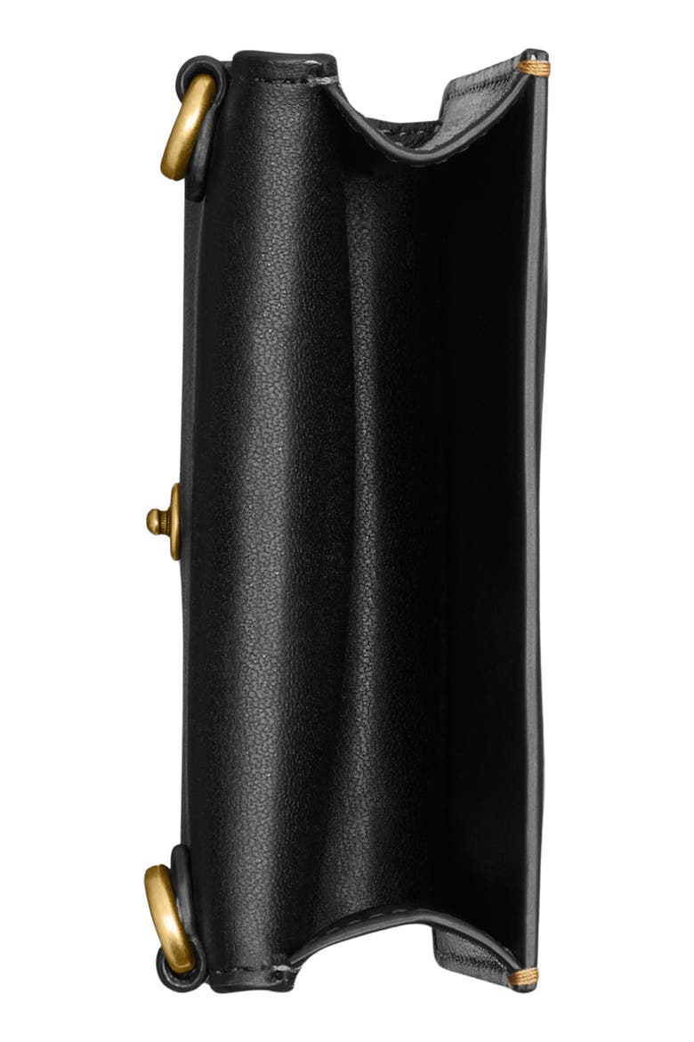 Leopard Print Leather Half Flap Crossbody Card Case, Alternate, color, LEOPARD