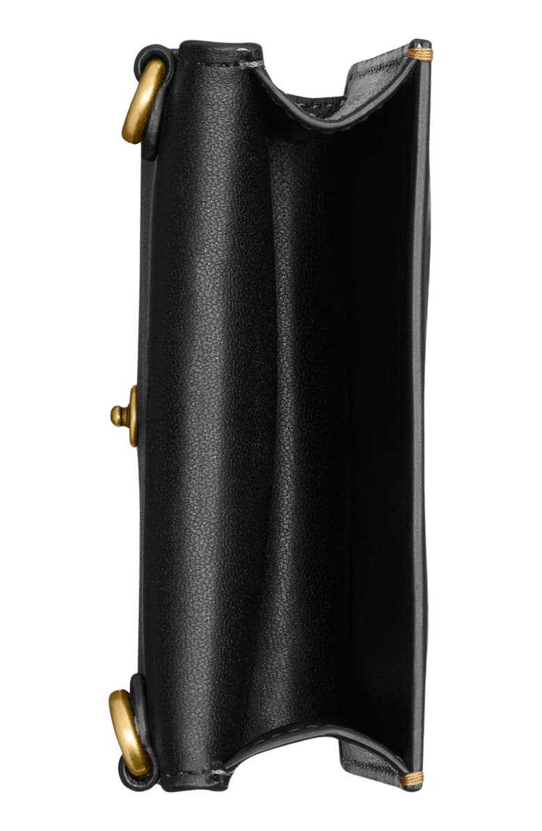 COACH Leopard Print Leather Half Flap Crossbody Card Case, Alternate, color,