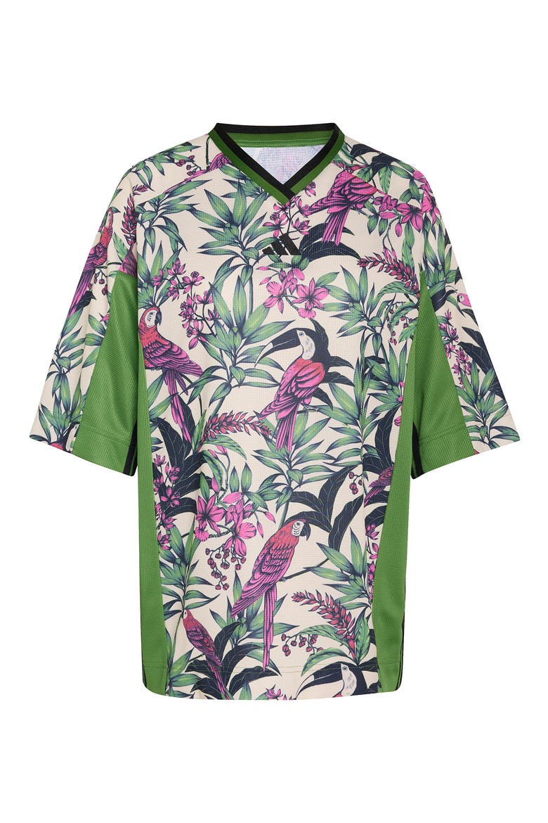 x FARM Rio Oversize T-Shirt, Alternate, color, GREEN/ CRYSTAL LINEN/ FUCHSIA