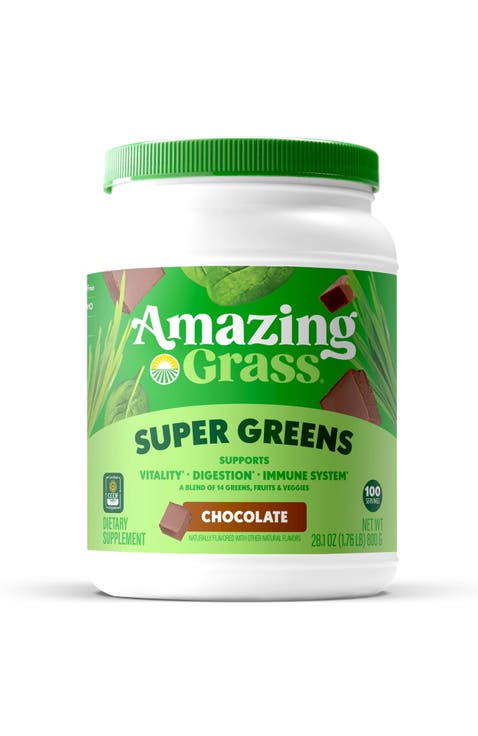 Green Superfood Chocolate Powder Supplement