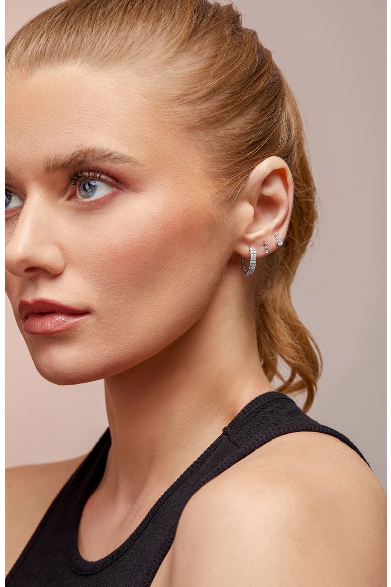 Mika Diamond Stud Earrings (Nordstrom Exclusive), Alternate, color, 18K WHITE GOLD