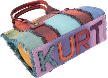 Kurt Geiger London Small Southbank Patchwork Denim Tote