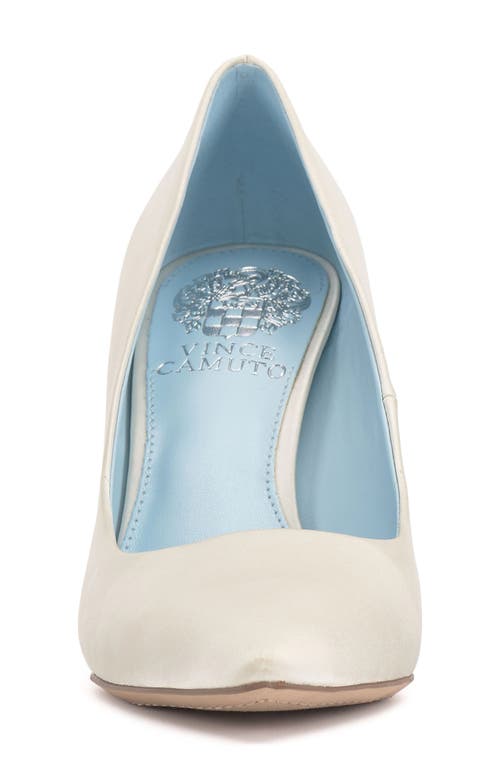 Vince Camuto Kehlia Pointed Toe Pump In Milk Satin