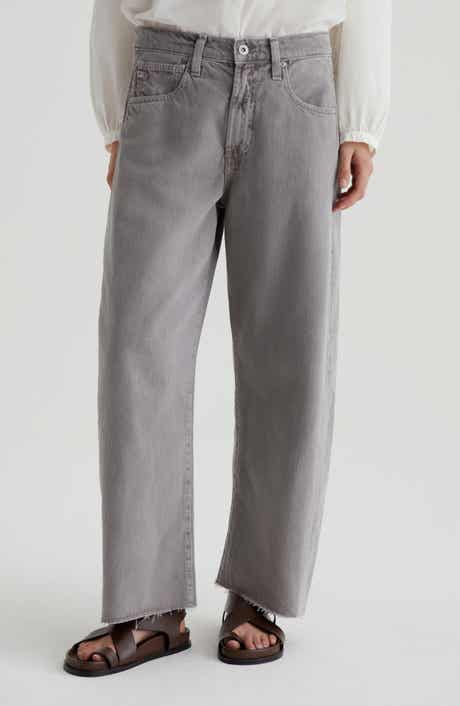 AG Hattie Raw Hem High Waist Crop Barrel Jeans