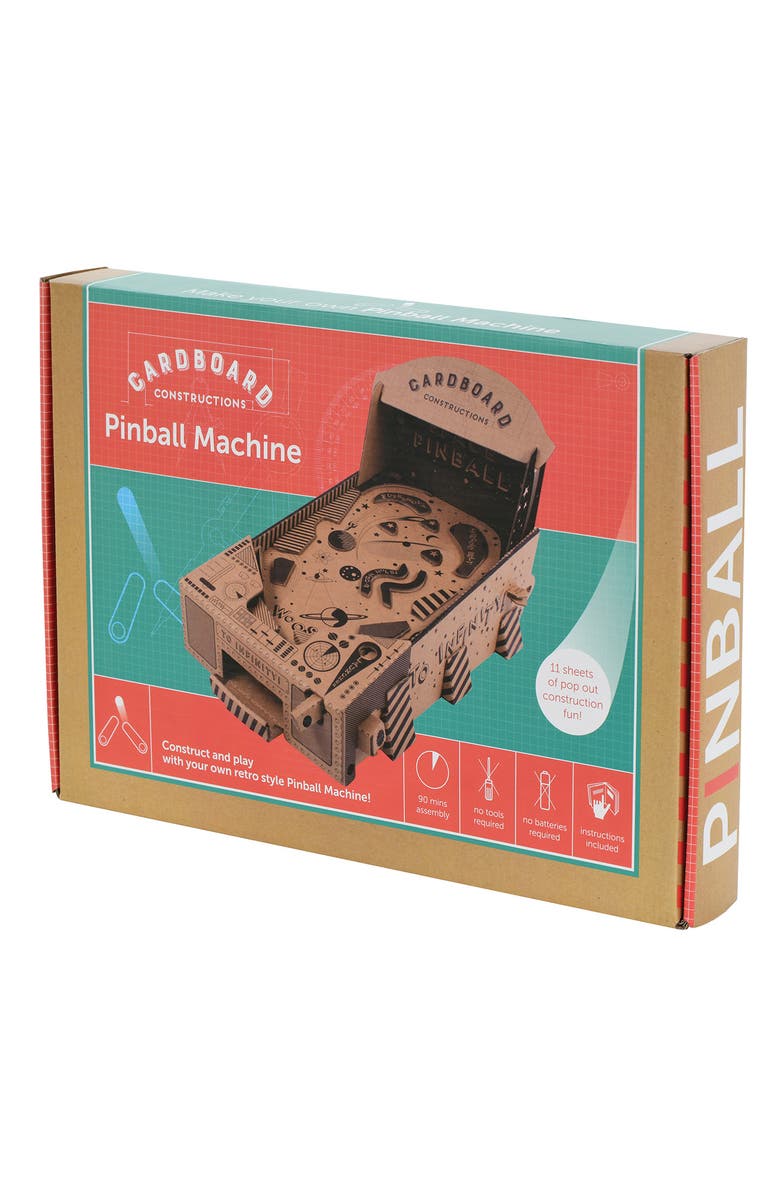 Iscream Cardboard Constructions Pinball Machine Playset, Alternate, color, 