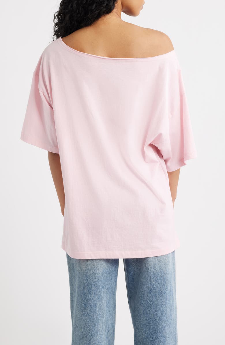 GOLDEN HOUR Diet Coke Girlie One Shoulder Graphic Cotton T-Shirt, Alternate, color, Romance Rose