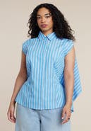 ELOQUII Button Up Shirt With Open Back