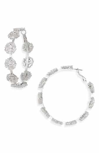 Tasha CZ Cluster Hoop Earrings