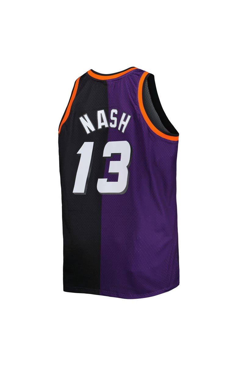 Mitchell & Ness Men's Mitchell & Ness Steve Nash Purple/Black Phoenix Suns Big & Tall Hardwood Classics 1996/97 Split Swingman Jersey, Alternate, color, Purple