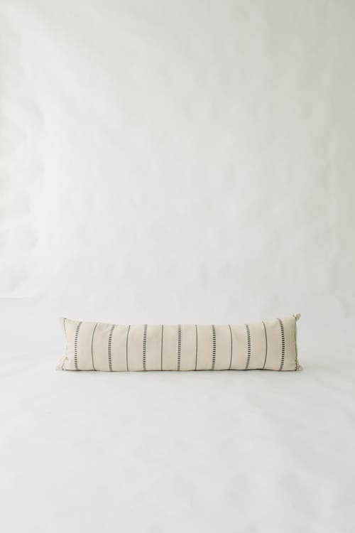 Loom Imports Brocade Lumbar Pillow In White