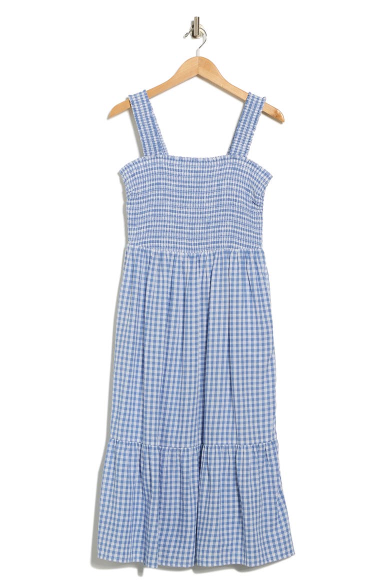 Elissa Smocked Midi Dress, Alternate, color, DREAMY CLOUD