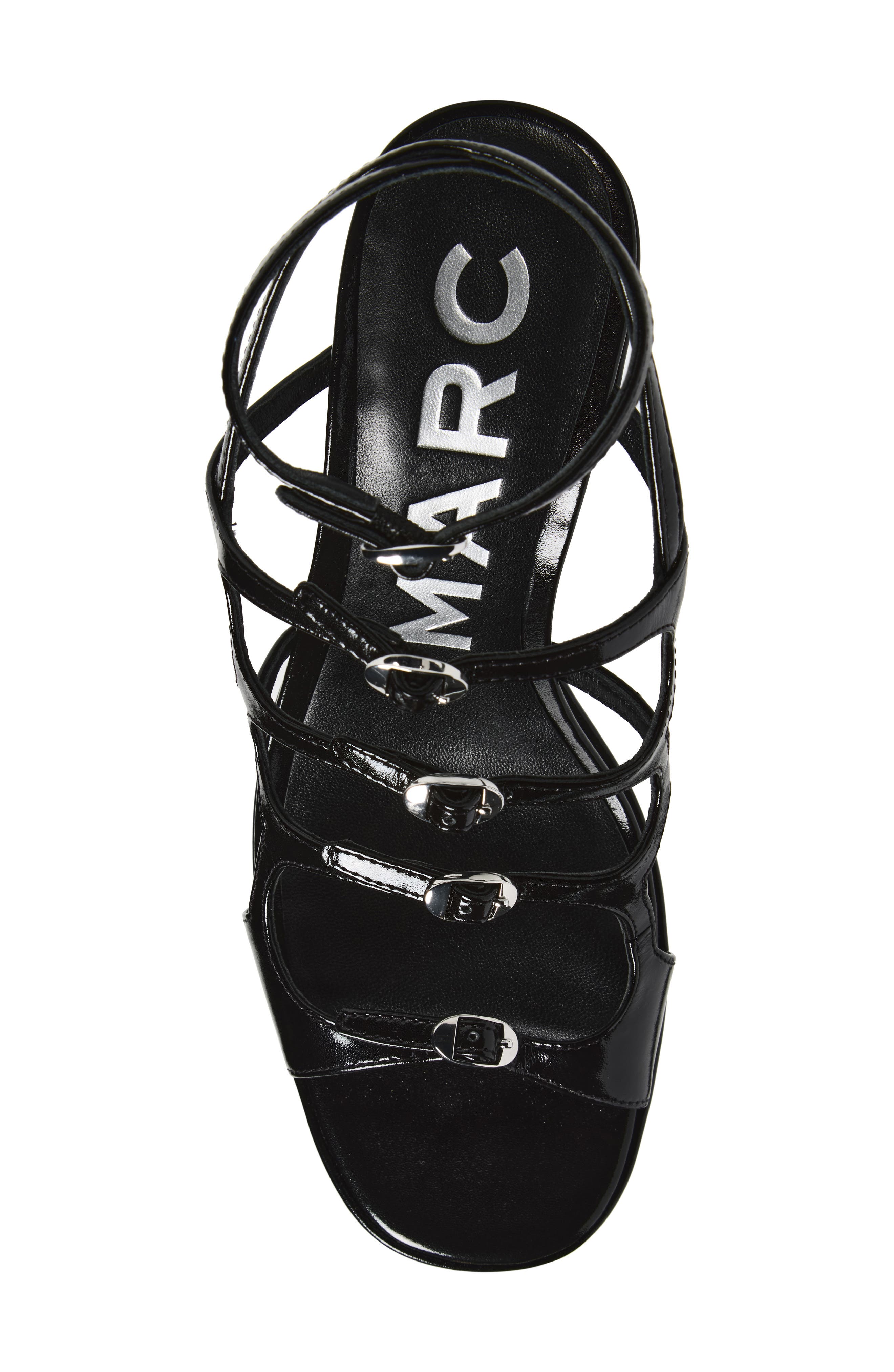 The Kiki Leather Platform Sandal, Alternate, color, BLACK