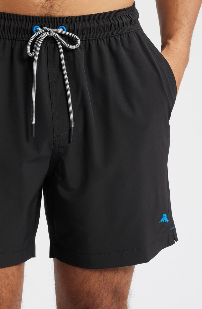 Tommy Bahama Naples Valley 6-Inch Swim Trunks, Alternate, color, Black
