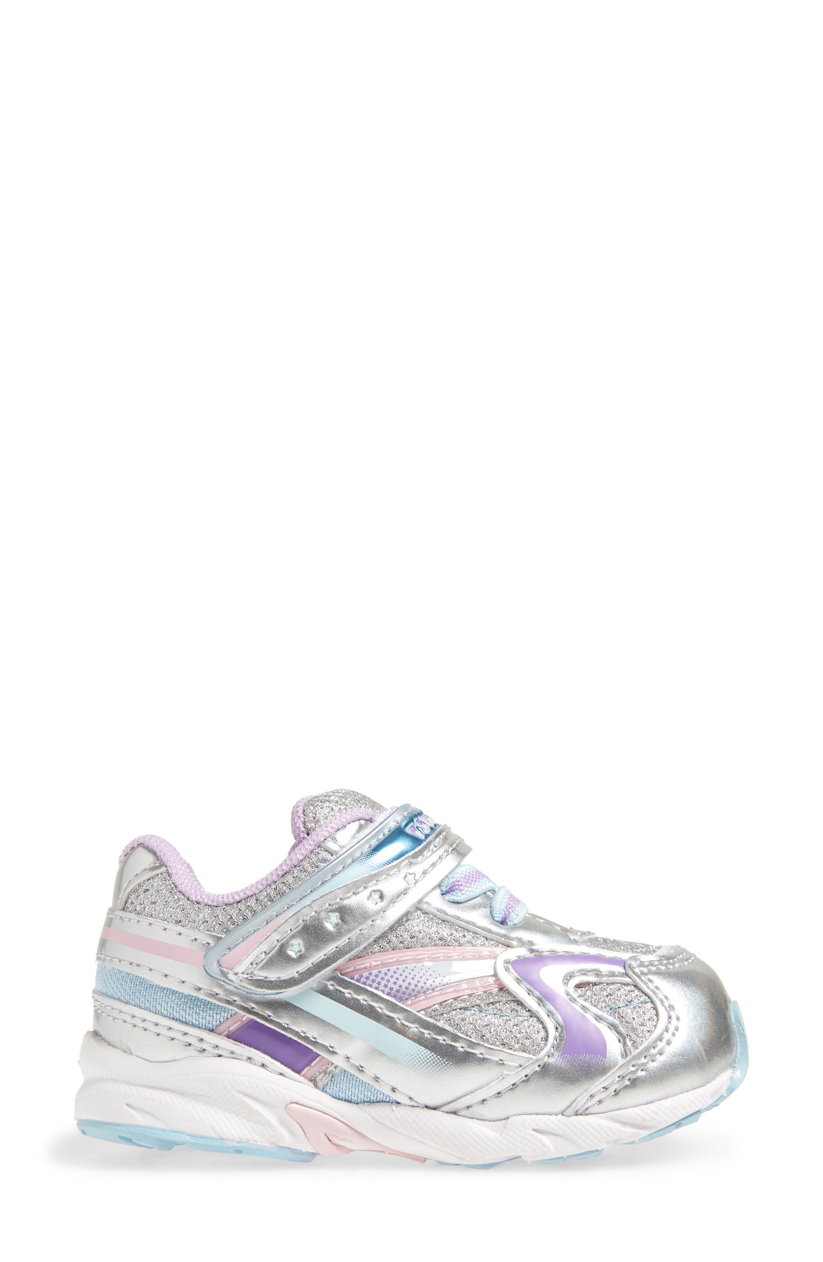 Tsukihoshi Kids' Glitz Washable Sneaker, Alternate, color, Silver/ Lavender