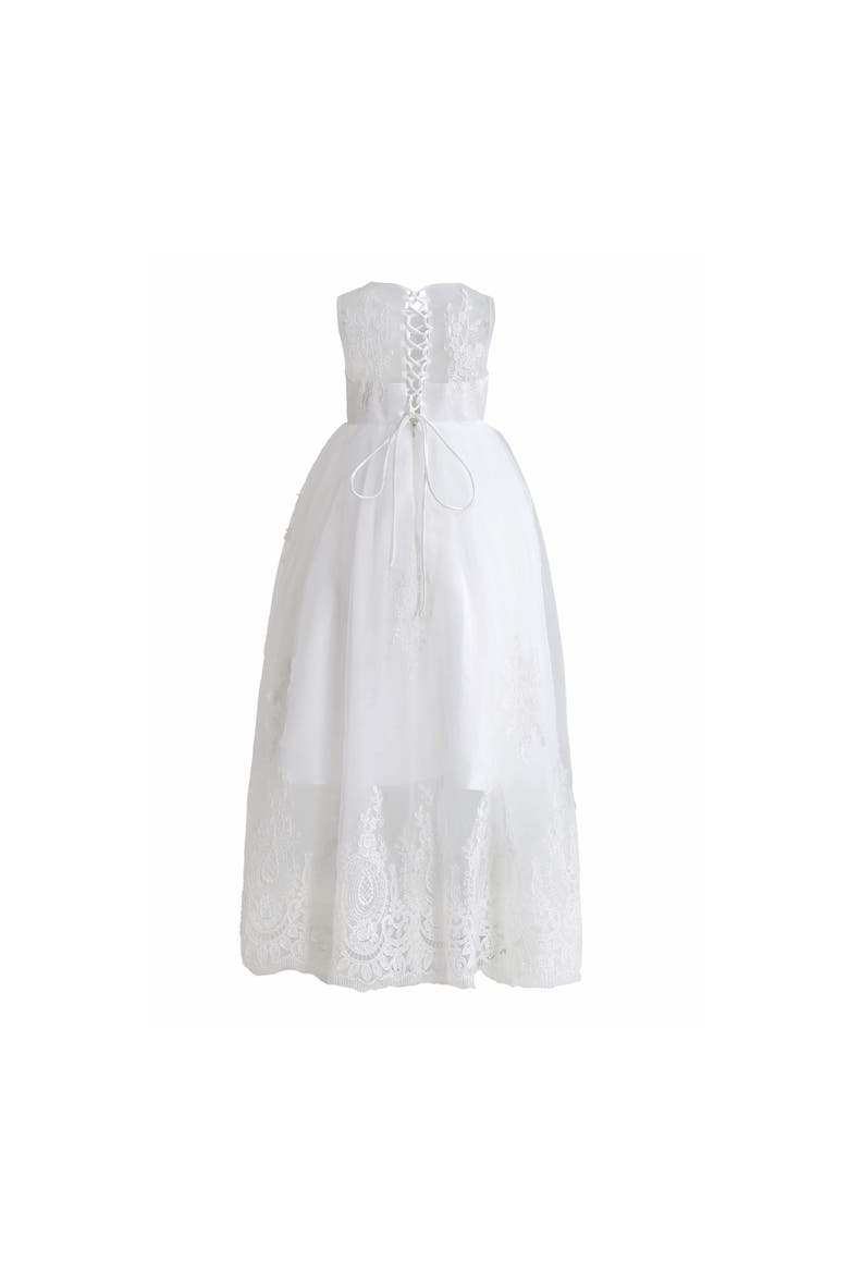 Avalora Lace Tulle Dress, Alternate, color, White