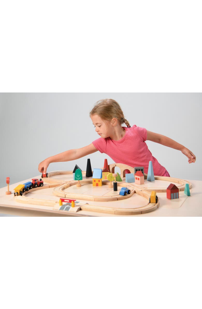 Mentari Town Train Set, Alternate, color, Multi-Color