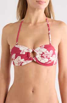 Roxy Hibiscus Hideaway Ring Bandeau Bikini Top