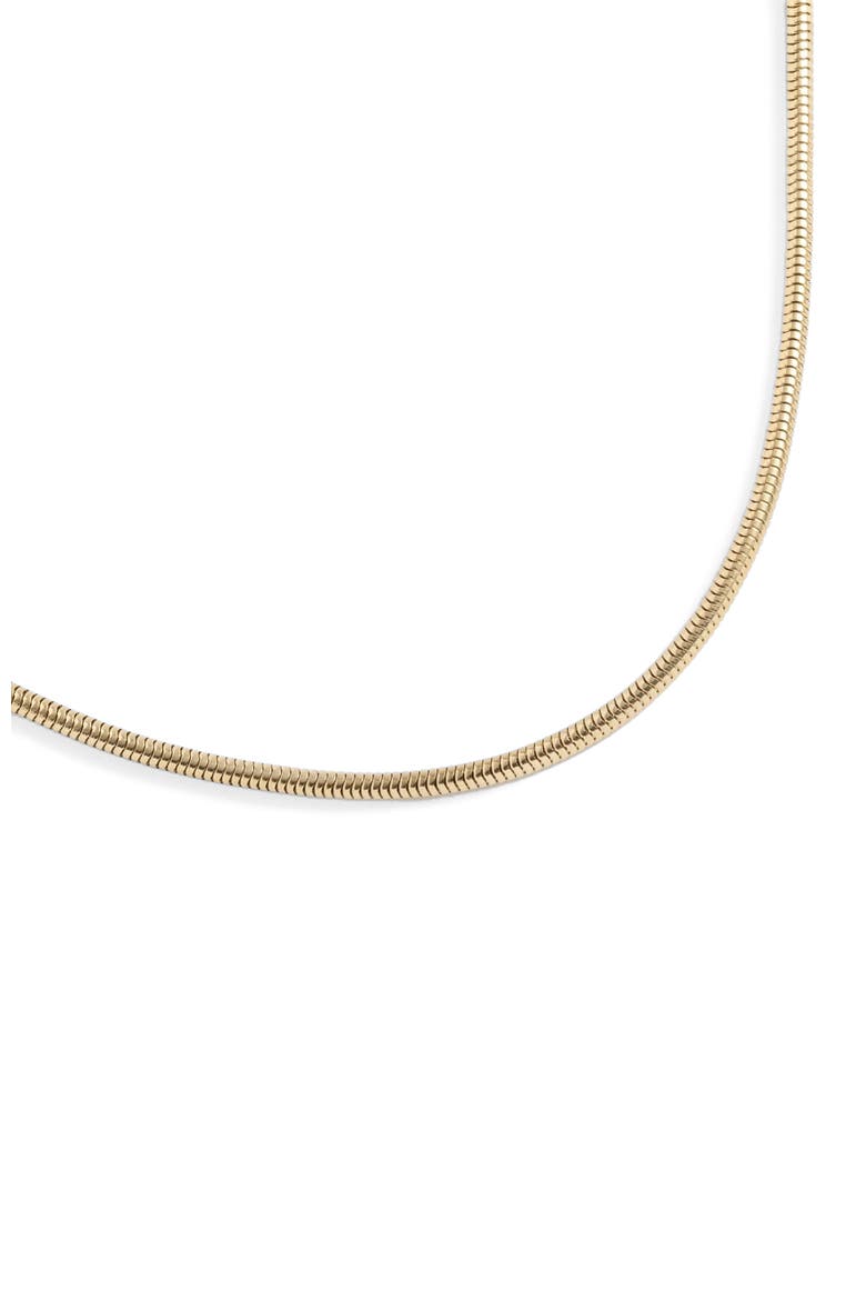 Round Herringbone Layering Necklace, Alternate, color, Gold