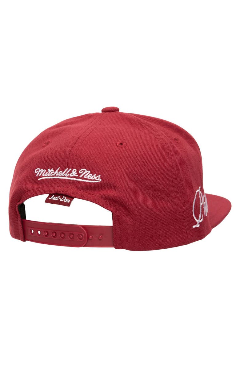 Mitchell & Ness Men's Mitchell & Ness Maroon Philadelphia Phillies Just Don x MLB Lux Script Snapback Hat, Alternate, color, Maroon