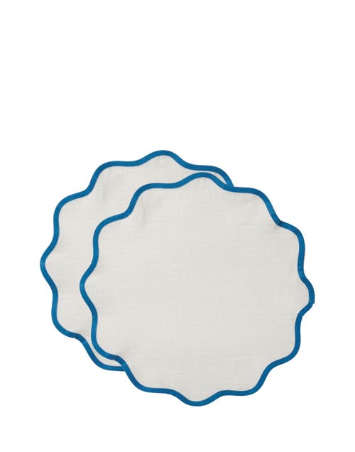 La Doublej Cloud Placemats Set Of 2 Blue White In Blue White