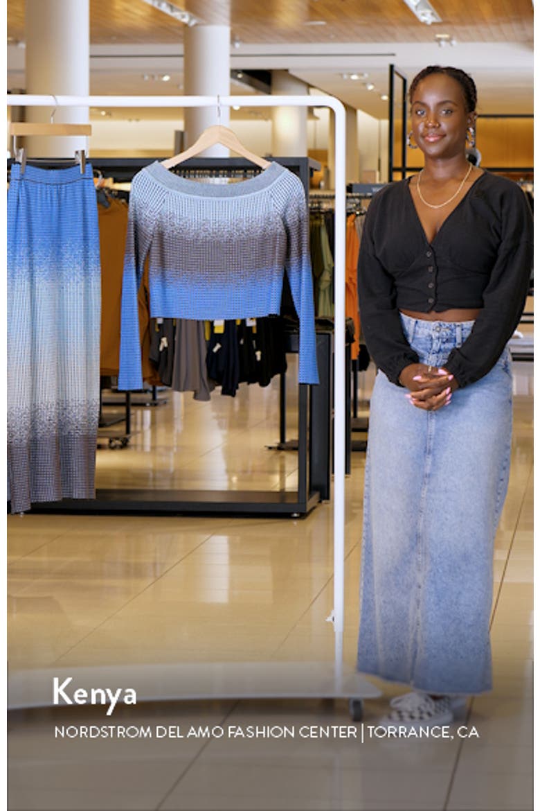 Ombré Off the Shoulder Crop Sweater video