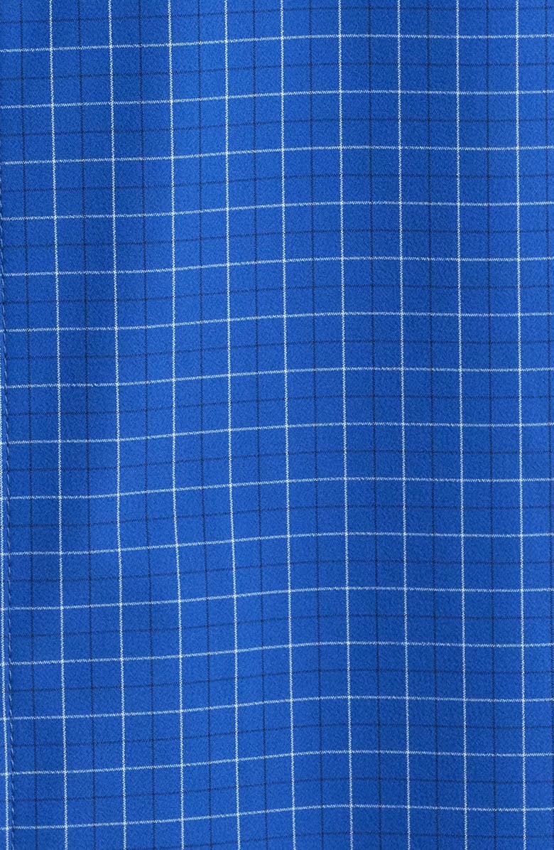 Mizzen+Main Leeward No Tuck Trim Fit Plaid Performance Button-Up Shirt, Alternate, color, Cobalt Manor Plaid
