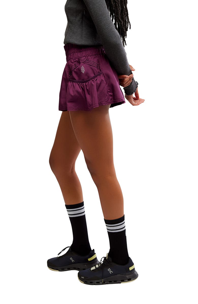 Free People FP Movement Get Your Flirt On Shorts, Alternate, color, Black Cherry