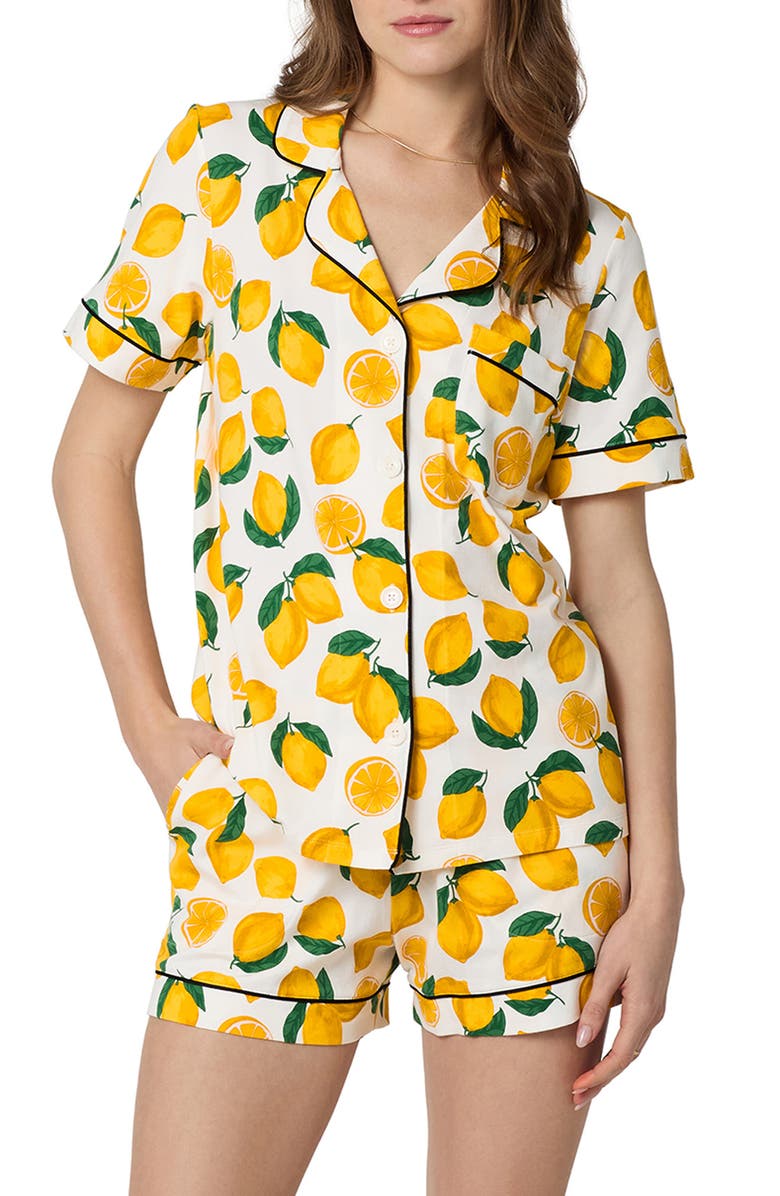 BedHead Pajamas Print Stretch Jersey Short Pajamas, Main, color, 
