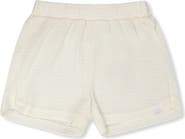 Deux par Deux Crinkle Jersey Elastic Waist Shorts