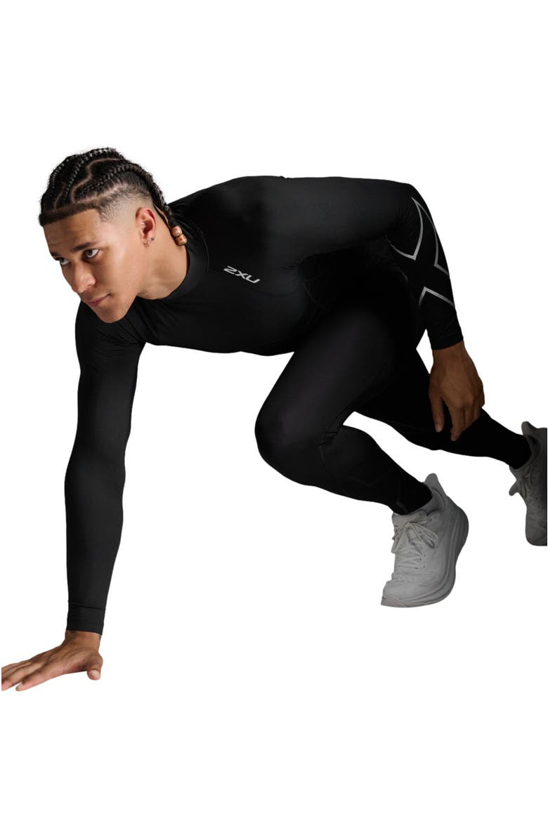 2XU Men's Ignition Shield Compression Tights, Alternate, color, Black/Silver