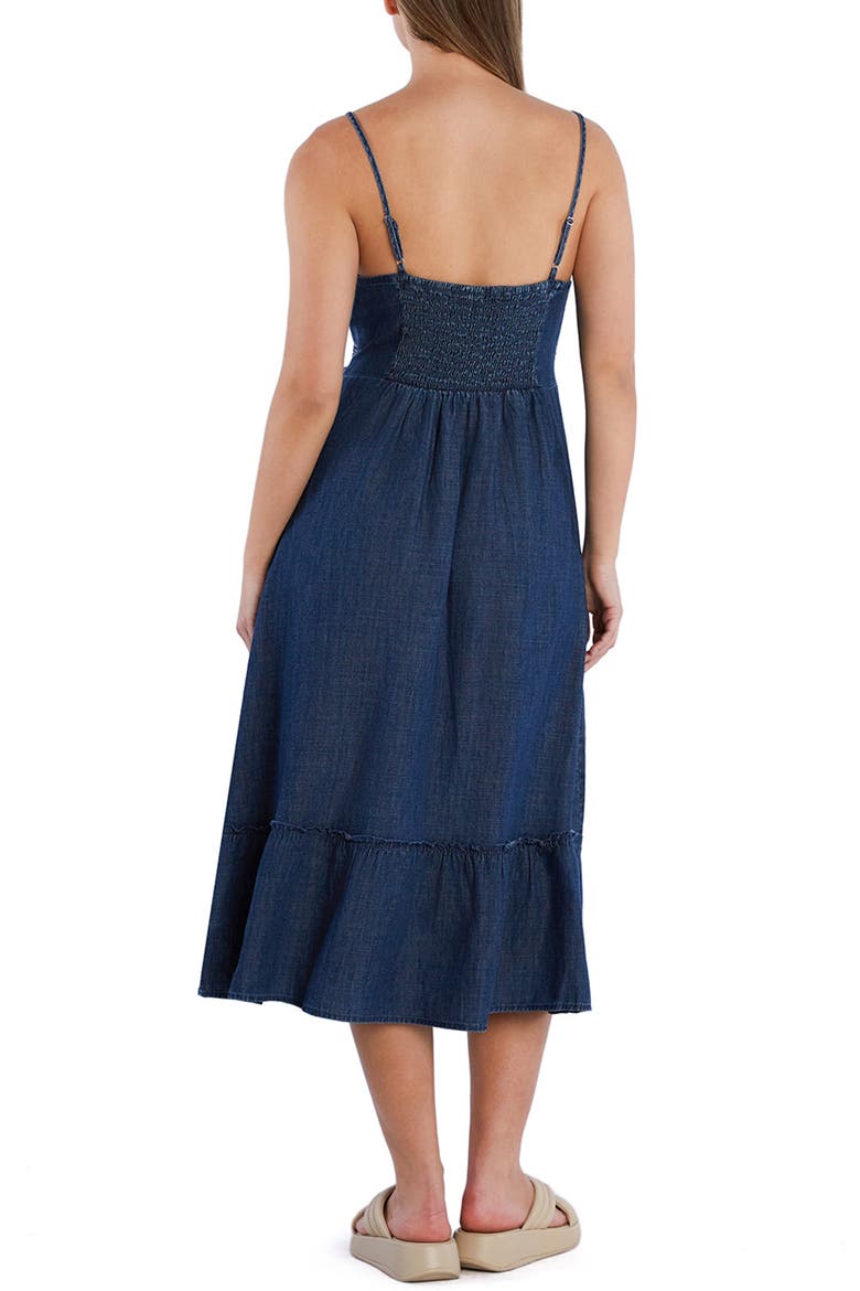 Jolie Lace Inset Cotton Blend Dress, Alternate, color, JOLIE BLUE