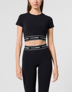 PLEIN SPORT Fleece Cropped T-Shirt Women