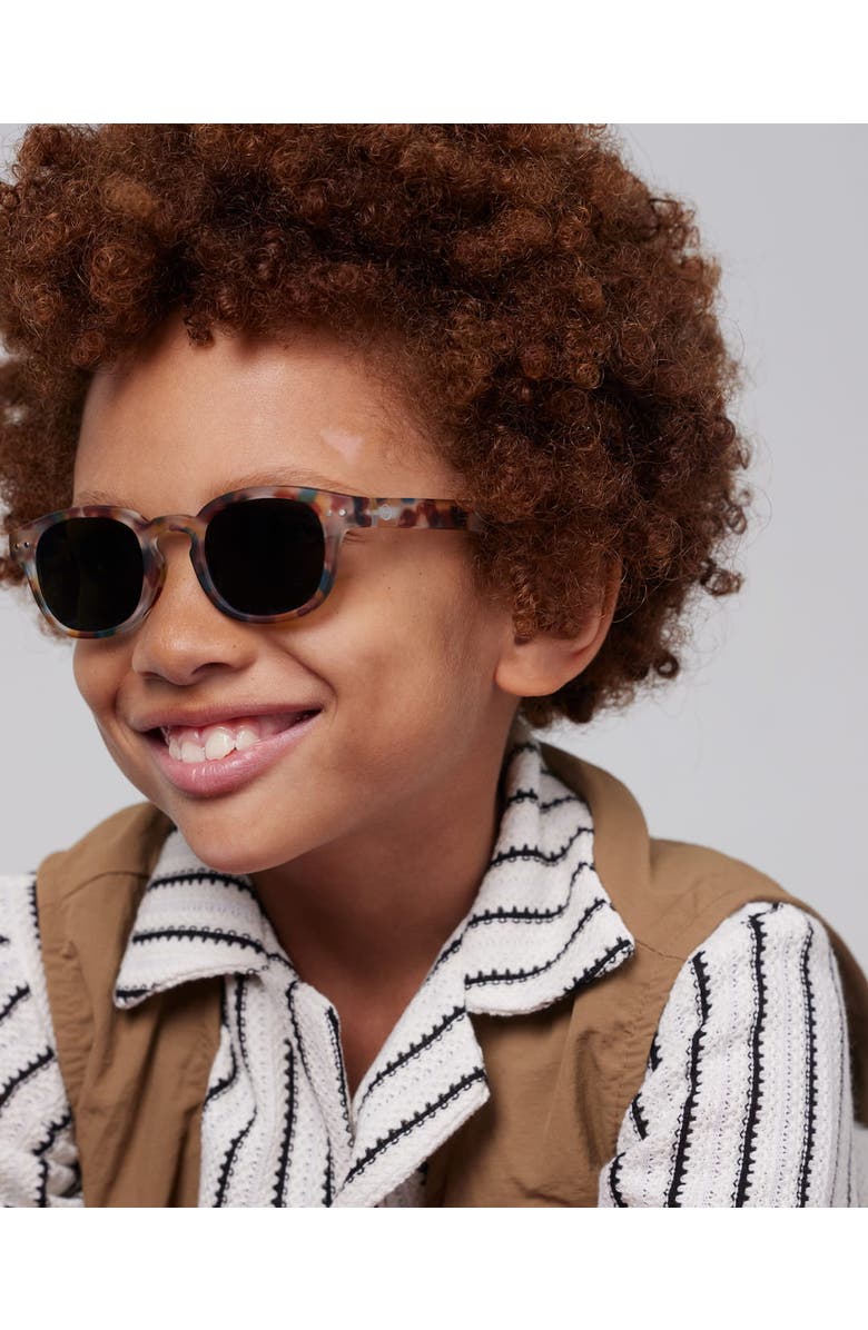 IZIPIZI #C 41mm Square Kids Junior Sunglasses, Alternate, color, Blue Tortoise