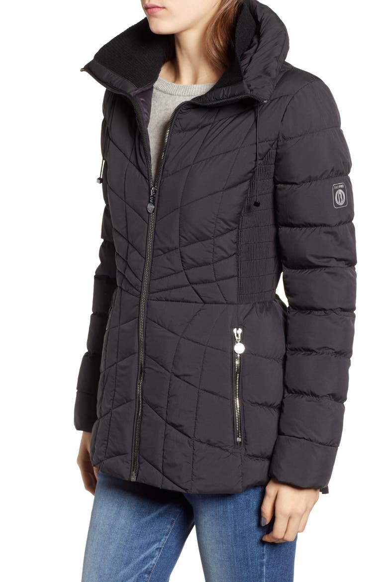 Packable EcoPlume Coat, Alternate, color, OLD BLACK