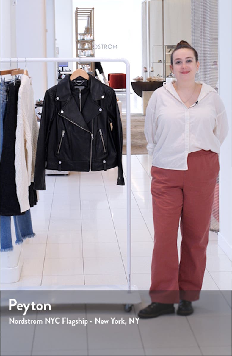 Ryder Leather Moto Jacket with Removable Bib, sales video thumbnail