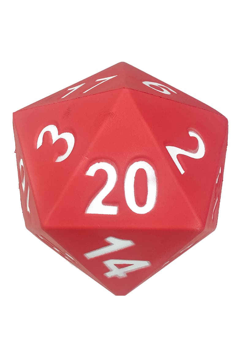 Giant D20 Foam Dice Red, Main, color, Red