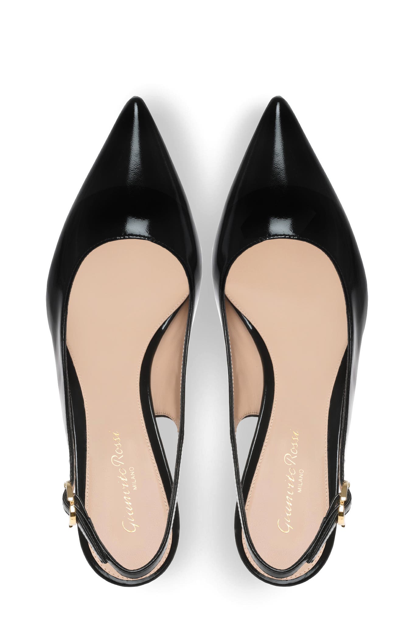 Gianvito Rossi Dasha Sling Slingback, Alternate, color, Black Nappa