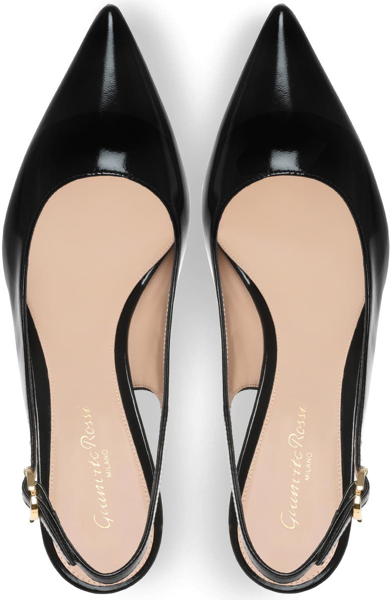 Gianvito Rossi Dasha Sling Slingback, Alternate, color, Black Nappa