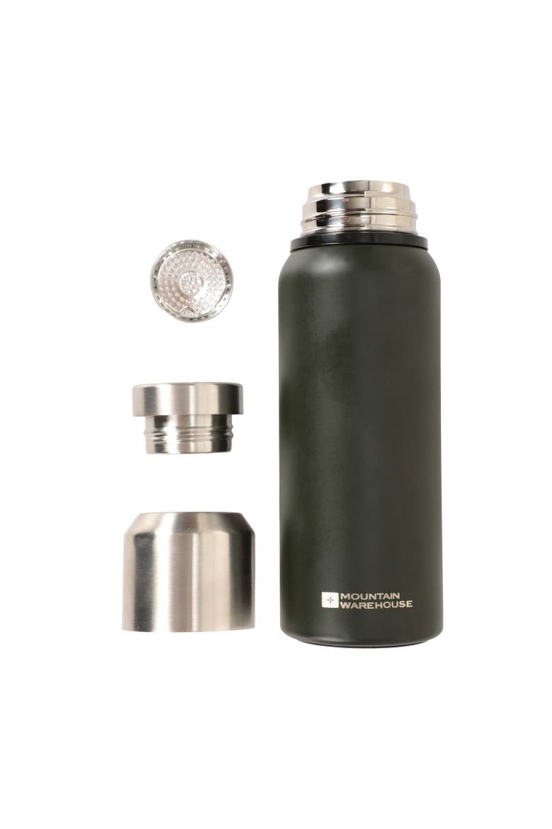 Matte Double-Walled 16.9floz Flask, Alternate, color, Khaki Green