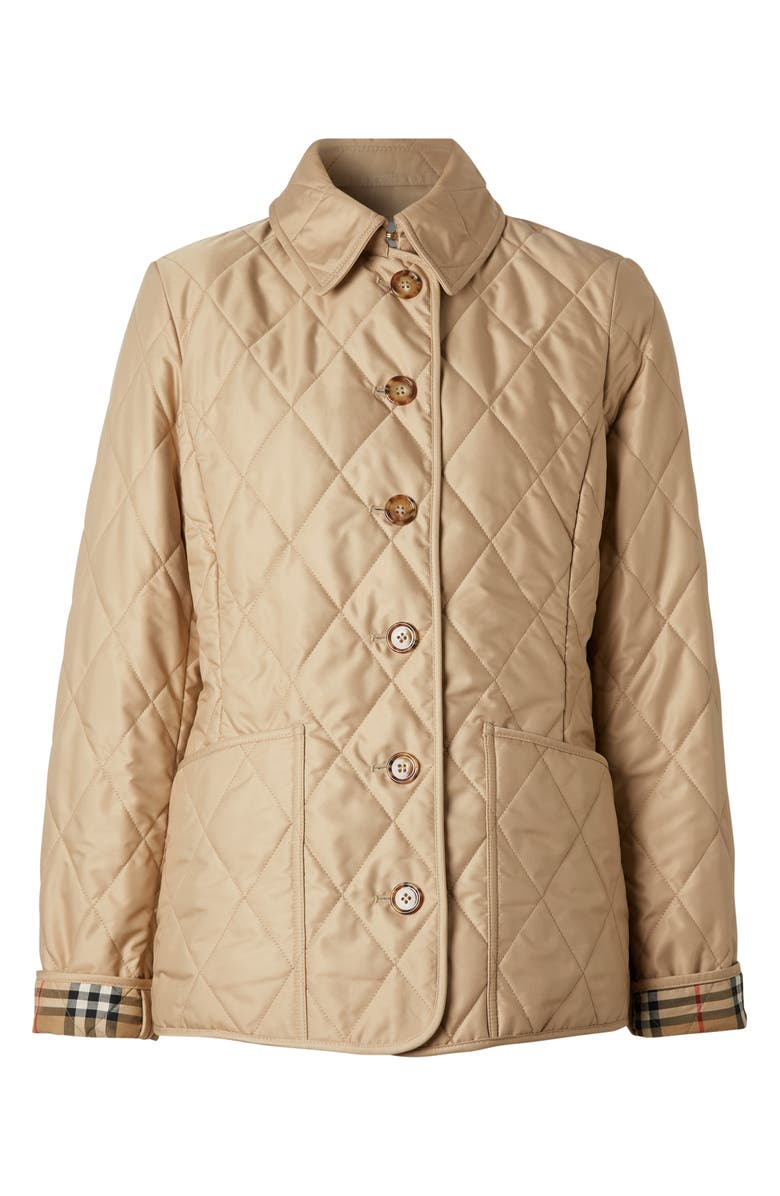 Burberry Fernleigh Thermoregulated Diamond Quilted Jacket, Alternate, color, New Chino