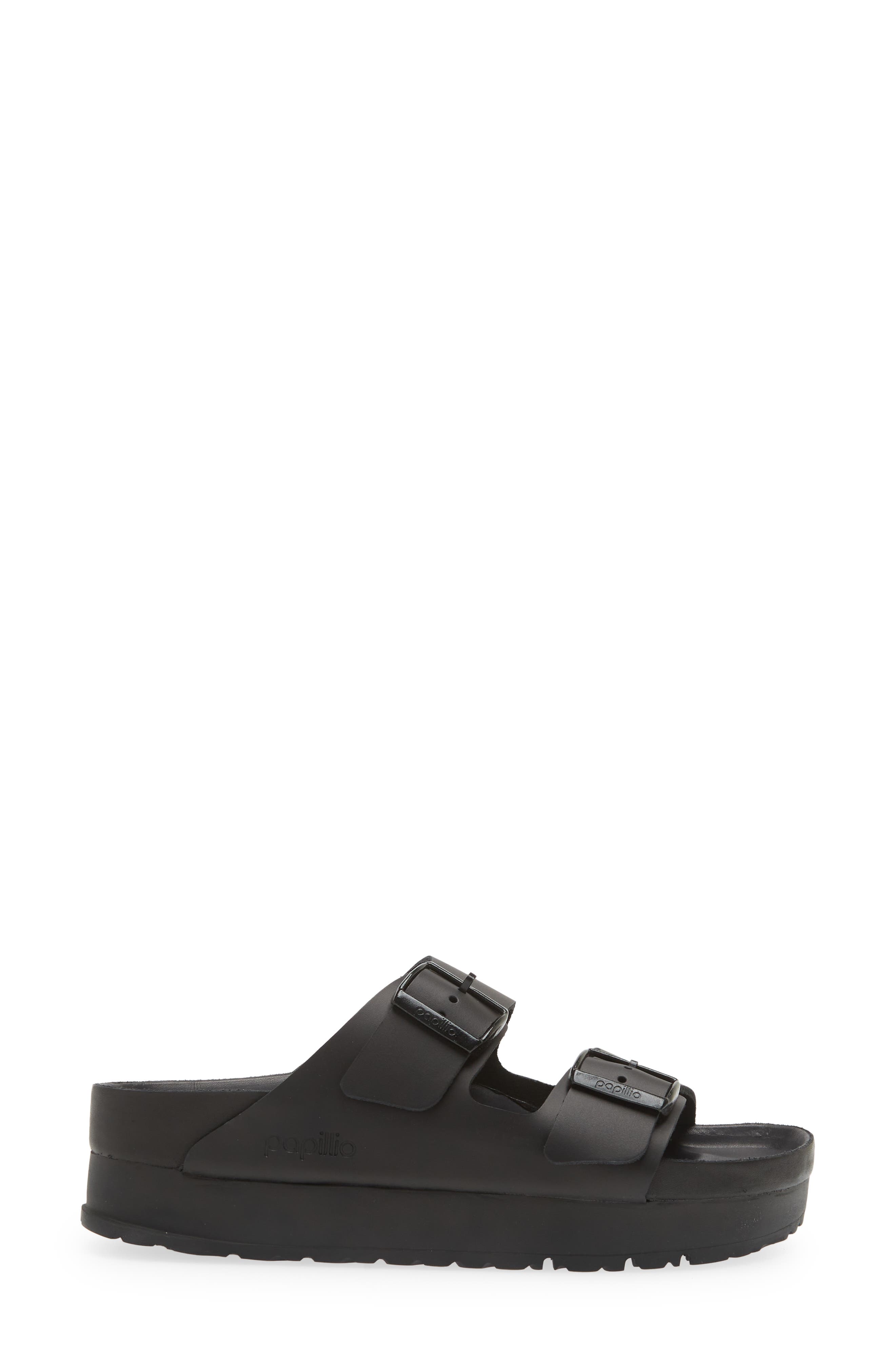 Birkenstock Papillio by Birkenstock Arizona Flex Exquisite Platform Sandal, Alternate, color, Black