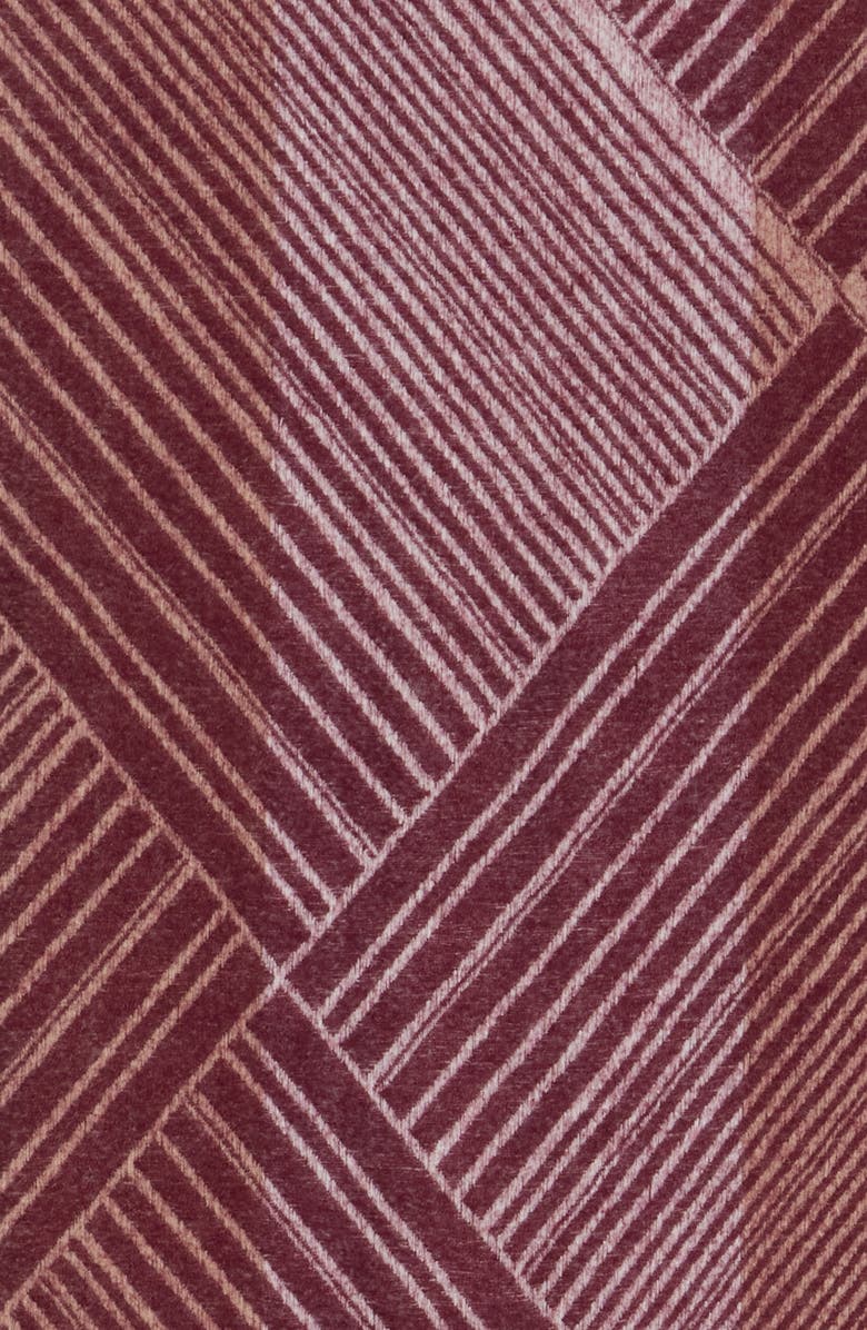 Vince Camuto Diamond Feather Fringe Scarf, Alternate, color, Wine