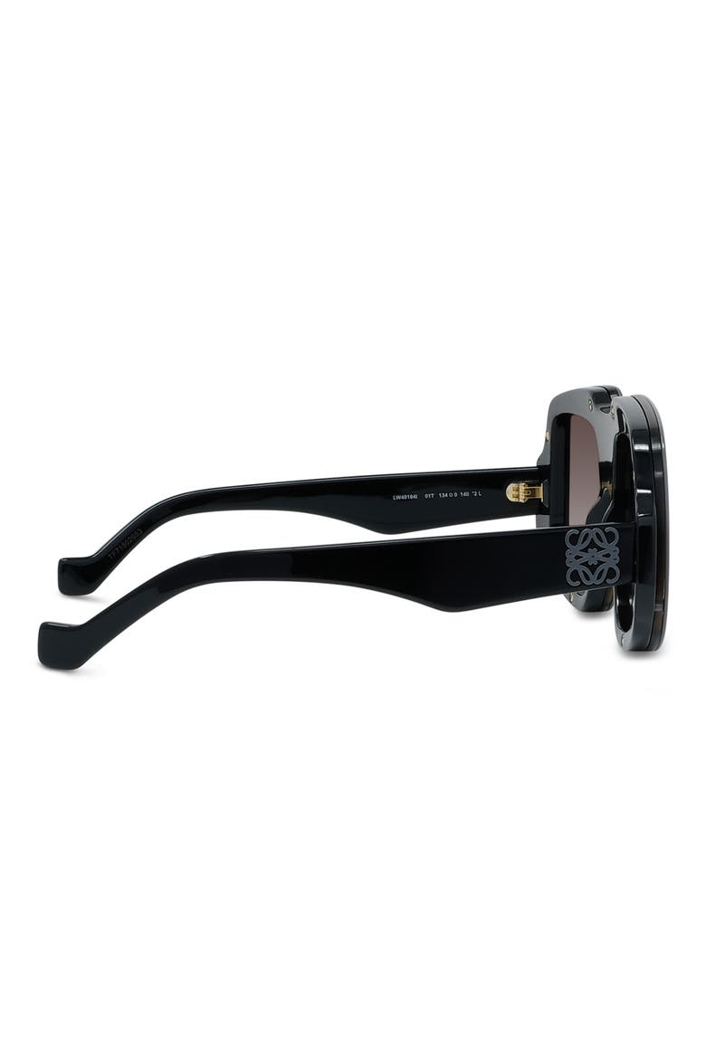 Anagram 61mm Gradient Geometric Sunglasses, Alternate, color, SBLK/BORDG