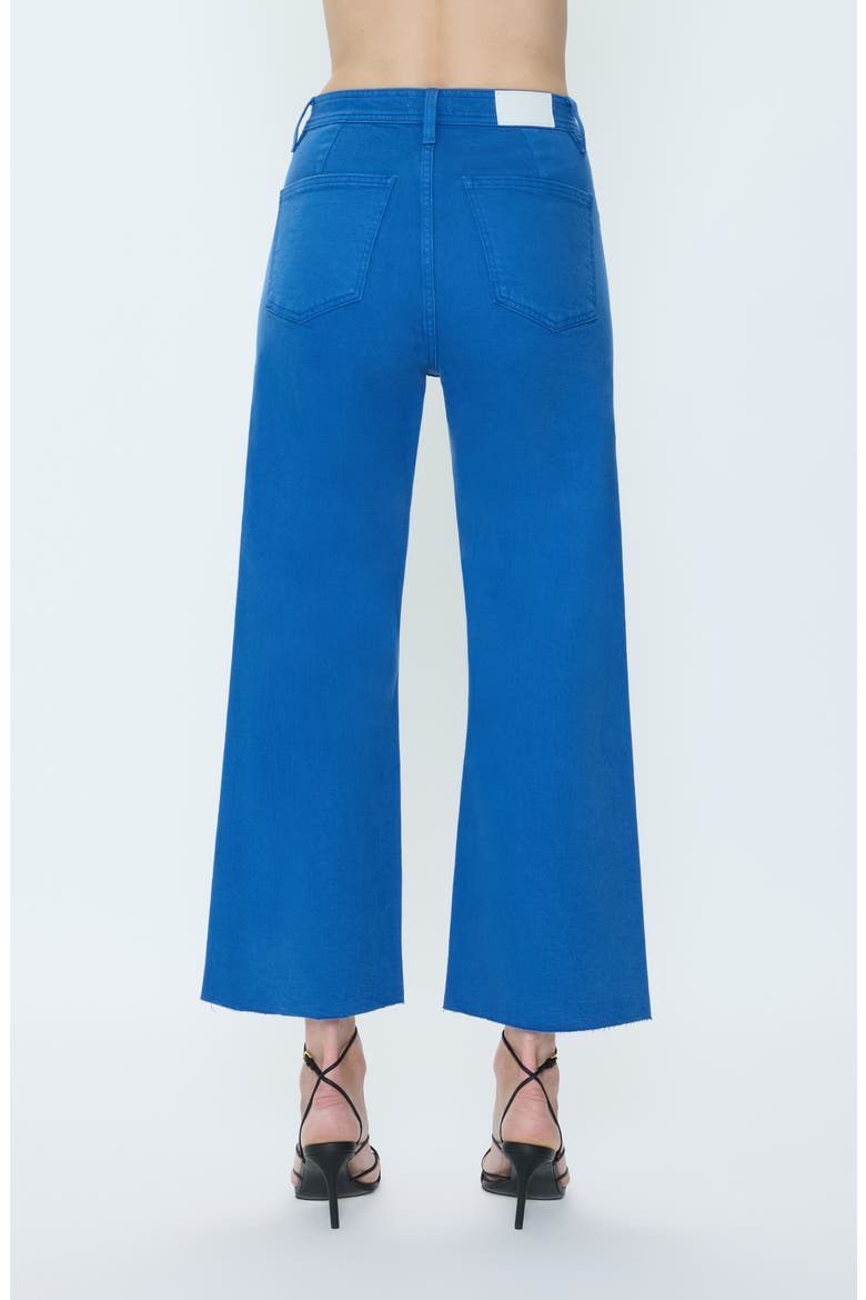 Penny Crop High Waist Raw Hem Wide Leg Jeans, Alternate, color, CIEL