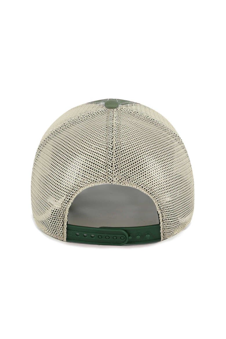 Men's '47 Green Michigan State Spartans Four Stroke Clean Up Trucker Snapback Hat, Alternate, color, Green